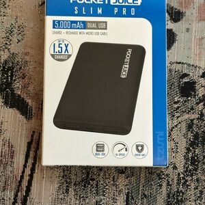 Tzumi 5000 MAh Slim Pro Pocket Juice Portable Power Bank